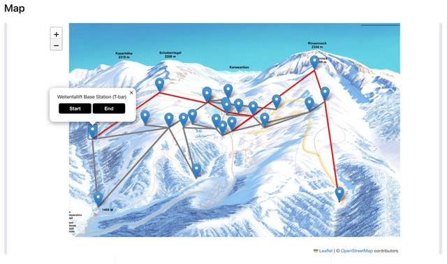 Ski Resort map